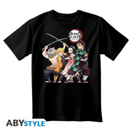 Abystyle Demon Slayer Group Unisex Tshirt Black Extra Large Abystyle Demon Slayer Group Unisex Tshirt Black Extra Large