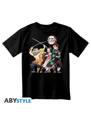 Abystyle Demon Slayer Group Unisex Tshirt Black Double XL