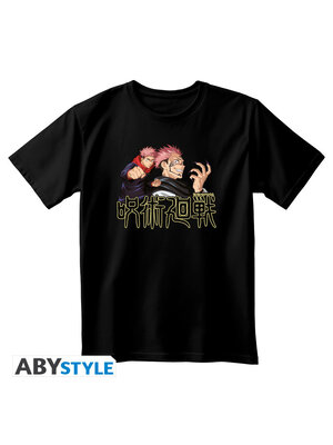 Abystyle Jujutsu Kaisen Itadori & Sukuna Tshirt Unisex Black Small