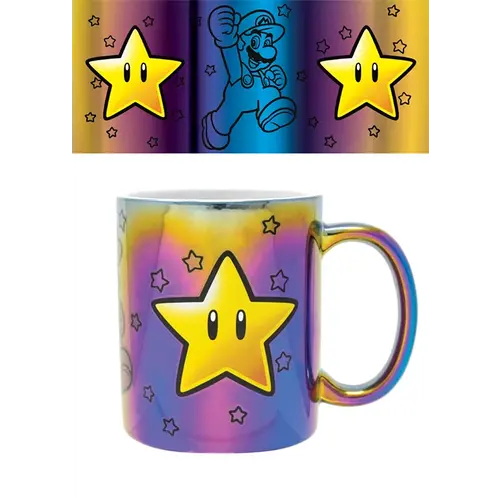 Pyramid Super Mario Bros Metallic Effect Mug 315ml Star Power Pyramid Super Mario Bros Metallic Effect Mug 315ml Star Power