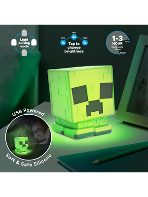Paladone Minecraft Creeper Silicone Rechargeable Light 15cm