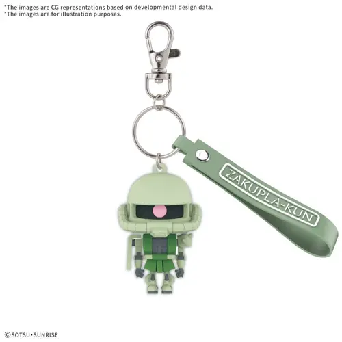 Bandai Gundam Zakupla-kun 3D Mascot Rubber Keychain Bandai Gundam Zakupla-kun 3D Mascot Rubber Keychain