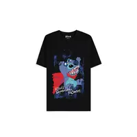 Disney Lilo and Stitch Super Hero Black T-Shirt Size L