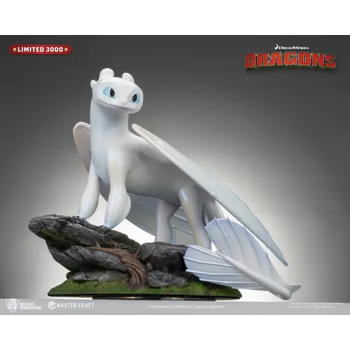 Beast Kingdom How To Train Your Dragon 3 Light Fury Statue Mastercraft 29cm