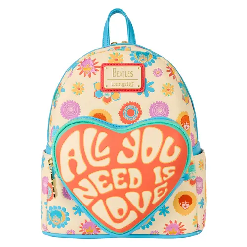 Loungefly The Beatles All You Need is Love Loungefly Mini Backpack Loungefly The Beatles All You Need is Love Loungefly Mini Backpack