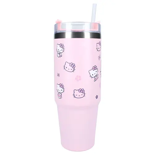 Vadobag Hello Kitty Stainless Steel Insulated Travel Mug 900ml With Straw Vadobag Hello Kitty Stainless Steel Insulated Travel Mug 900ml With Straw
