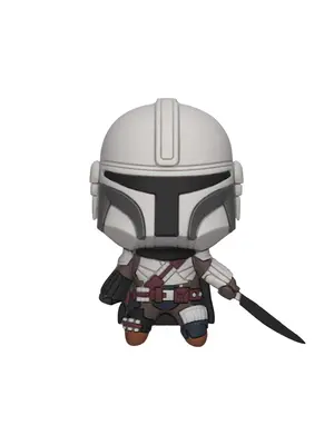 Monogram Star Wars The Mandalorian Mando With Darksaber 3D Foam Magnet