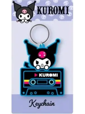 Pyramid Hello Kitty Kuromi Blue Rubber Keychain