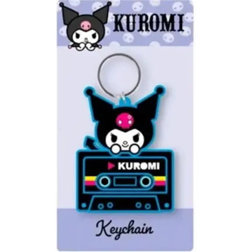 Pyramid Hello Kitty Kuromi Blue Rubber Keychain