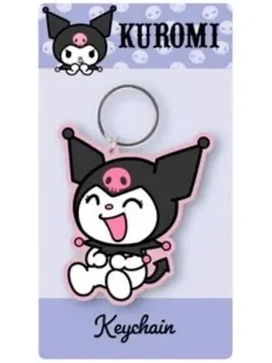 Pyramid Hello Kitty Kuromi Pink Rubber Keychain