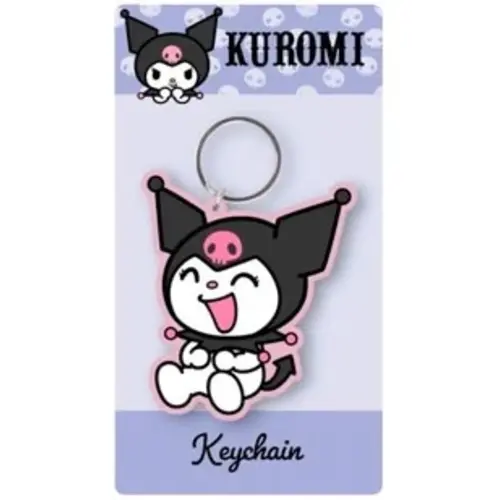 Pyramid Hello Kitty Kuromi Pink Rubber Keychain