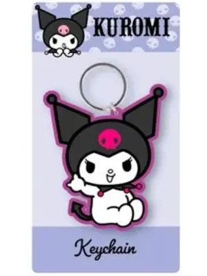 Pyramid Hello Kitty Kuromi Purple Rubber Keychain