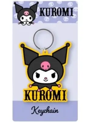 Pyramid Hello Kitty Kuromi Yellow Rubber Keychain