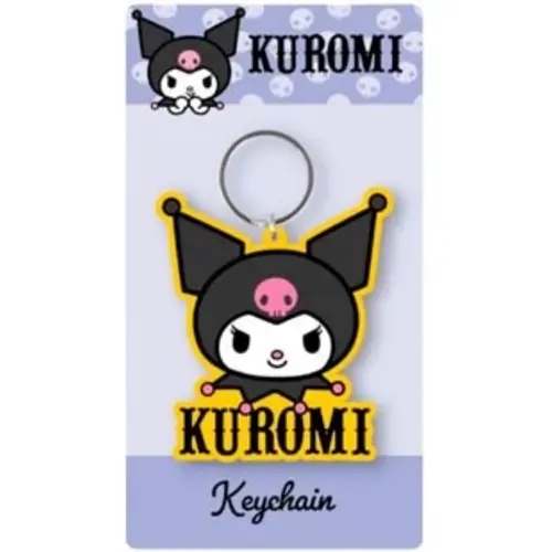 Pyramid Hello Kitty Kuromi Yellow Rubber Keychain