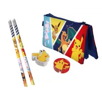 Pokemon Stationary Set With Triple Pencil Case 5pc
