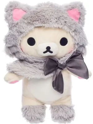 Aqi Korilakkuma Grey Cat Small Plush 20cm