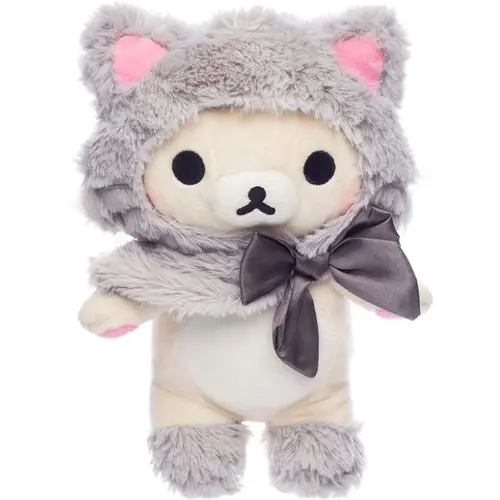 Aqi Korilakkuma Grey Cat Small Plush 20cm