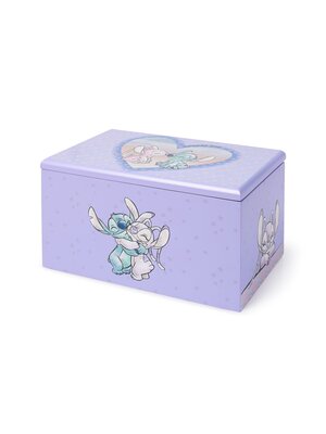 Peershardy Disney Stitch & Angel Jewellery Box In Wood 18x12x10cm