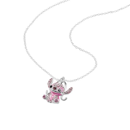 Peershardy Disney Stitch Angel Crystal Pendant Necklace 16mm