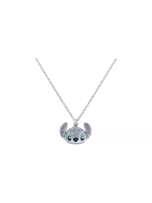 Peershardy Disney Stitch Head Crystal Pendant Necklace 16mm
