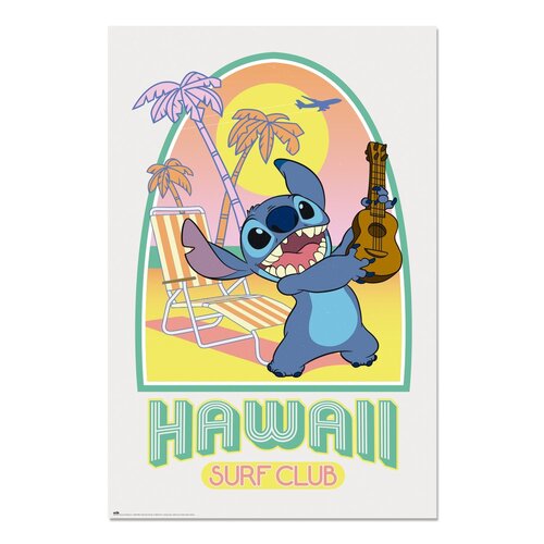 Grupo Erik Disney Stitch Hawaii Surf Club 61x91cm Grupo Erik Disney Stitch Hawaii Surf Club 61x91cm
