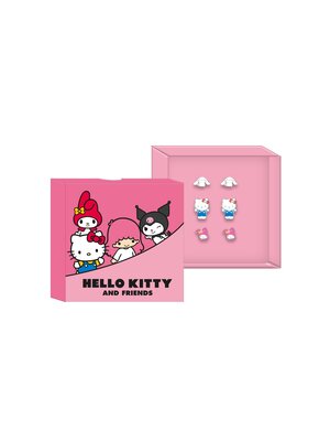 Peershardy Hello Kitty & Friends 3 Pair of Studs Earrings