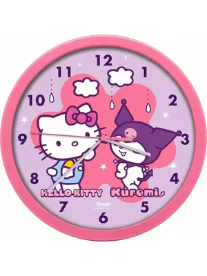 Hello Kitty and Kuromi Wall Clock
