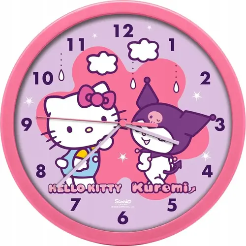 Peershardy Hello Kitty and Kuromi Wall Clock Peershardy Hello Kitty and Kuromi Wall Clock