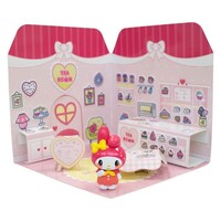 Hello Kitty Melody 6cm Sticker House Tea Room