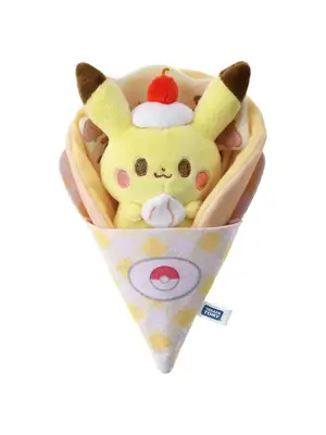 Takara Tomy Arts Pokemon Poke Peace Kurukuru Crepe Pluche Pikachu Japan Import
