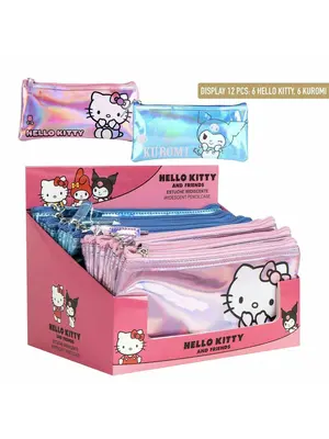Peershardy Hello Kitty & Kuromi Iridescent Pencilcase