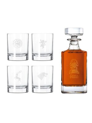 JoyToy Game of Thrones Set With 4 Engraved Whisky Glasses