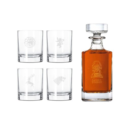 JoyToy Game of Thrones Set With 4 Engraved Whisky Glasses