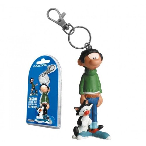 Plastoy Gaston and Cat Keychain