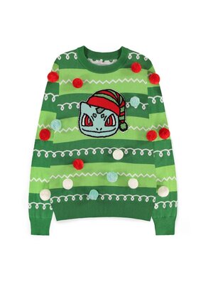 Difuzed Pokemon Bulbasaur Patched Christmas Jumper Size S