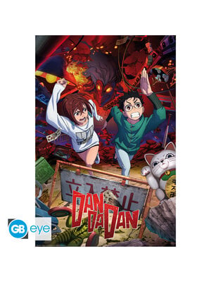 Abystyle Dan Da Dan Maxi Poster 91.5 x 61 cm Key Art Momo & Okarun