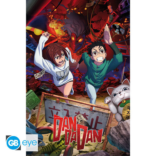 Abystyle Dan Da Dan Maxi Poster 91.5x61cm Key Art Momo & Okarun