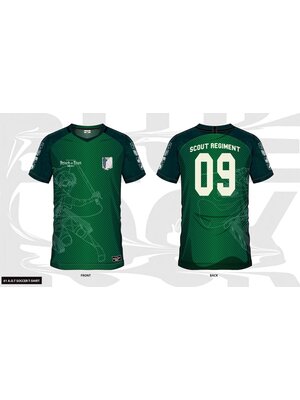 Cotton Division Attack on Titan Scout Regiment 09 Soccer Jersey Men XXL