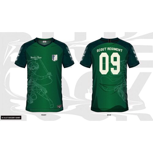 Cotton Division Attack on Titan Scout Regiment 09 Soccer Jersey Men XXL