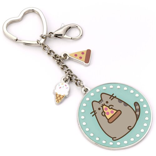 Carat Pusheen Pizza Keyring
