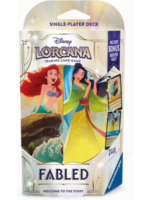 Ravensburger Disney Lorcana TCG Fabled Ariel Mulan Starter Deck
