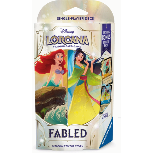 Ravensburger Disney Lorcana TCG Fabled Ariel Mulan Starter Deck