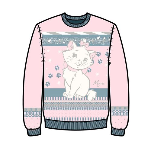 Cotton Division Disney Aristocats Marie Woman Sweater Christmas Size XS