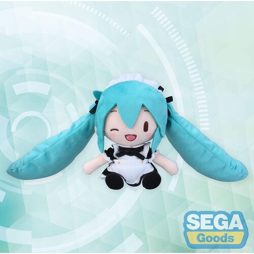 Sega Goods Hatsune Miku Project Diva Fuwa Petit Mini Pluche Miku Maid ver. 16cm