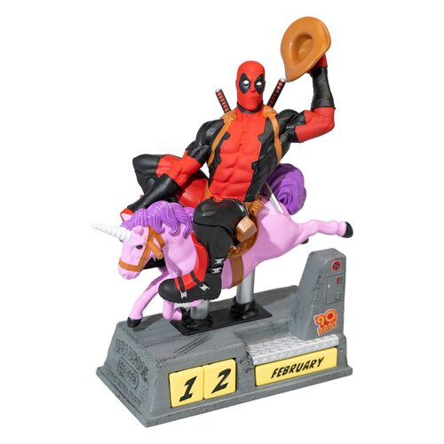 Grupo Erik Marvel Deadpool Unicorn Resin 3D Perpetual Calendar