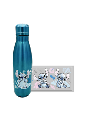 Stor Stitch Watercolor Metalic Blue Stainless Steel Bottle 780ml