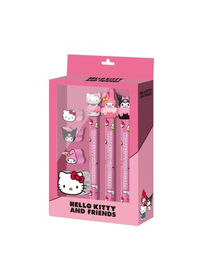 Karactermania Hello Kitty & Friends Cake Pencil Set Of 3 + 4 Erasers