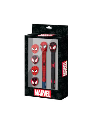 Karactermania Marvel Spiderman Set Of 2 Pencils + 4 Erasers