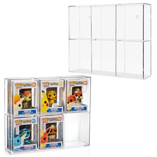 Evoretro Funko POP! 6 Slots Acrylic Display Case For Funko POP! Evoretro