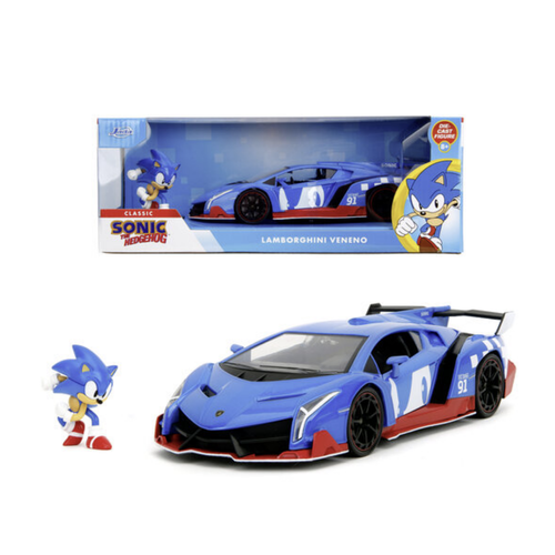 Jada Toys Sonic & Lamborghini Veneno 1:24 Die Cast Car